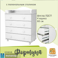 Комод пеленальный Топотушки Фортуна ЛДСП 800/4 61 