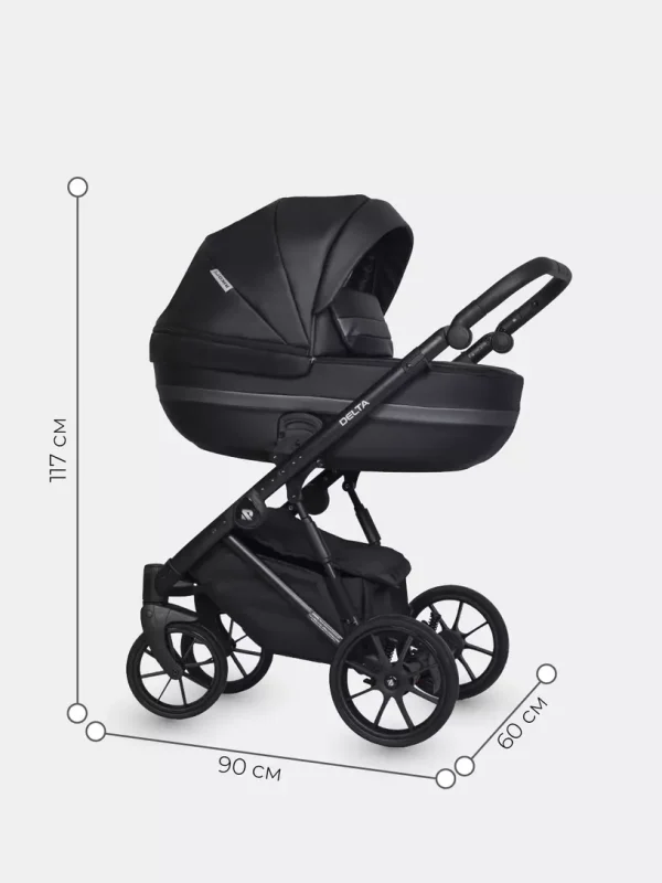 Коляска 2 в 1 Riko Basic Delta Ecco 15 black — изображение 77