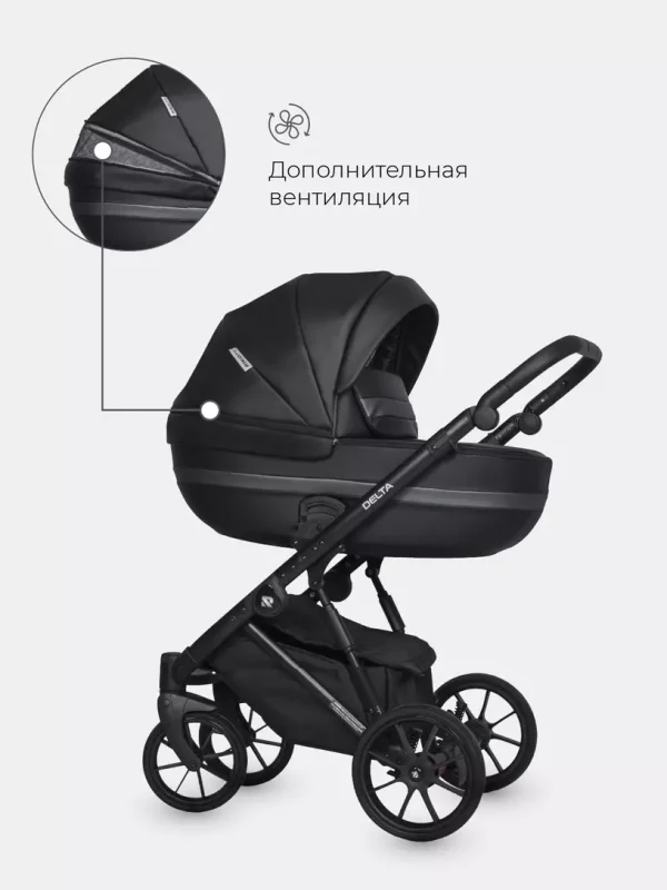 Коляска 2 в 1 Riko Basic Delta Ecco 15 black — изображение 72