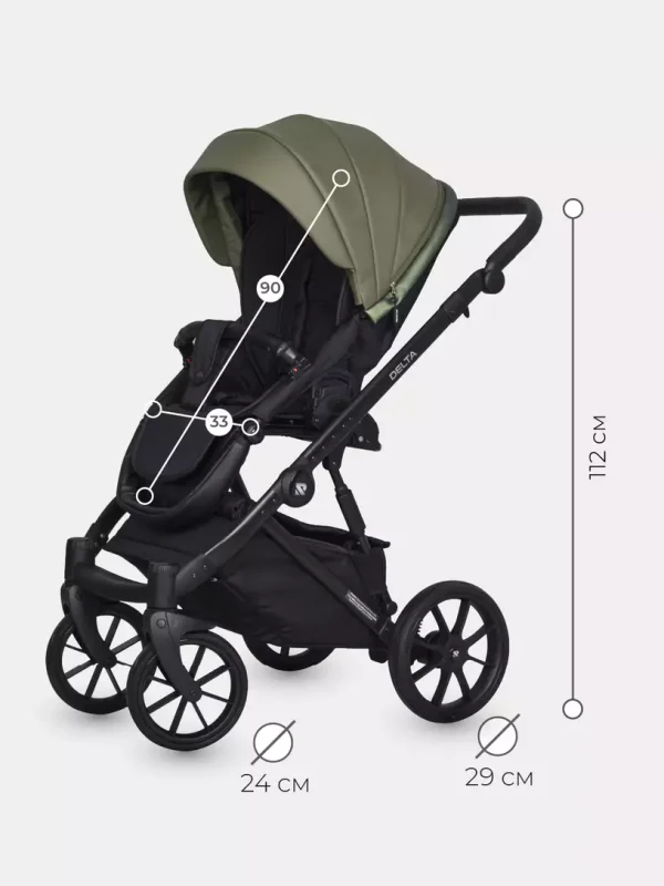 Коляска 2 в 1 Riko Basic Delta Ecco 15 black — изображение 51
