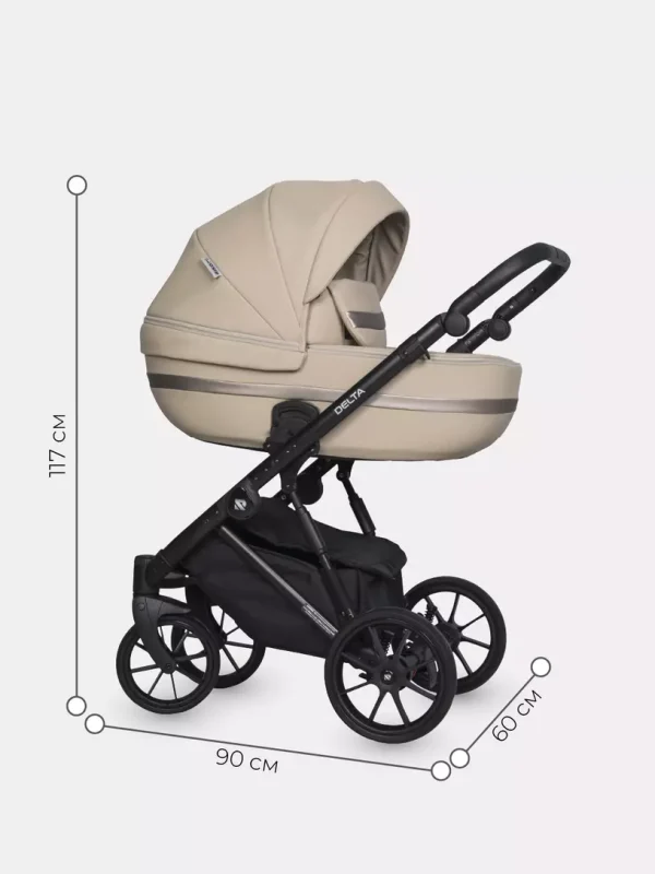 Коляска 2 в 1 Riko Basic Delta Ecco 15 black — изображение 28