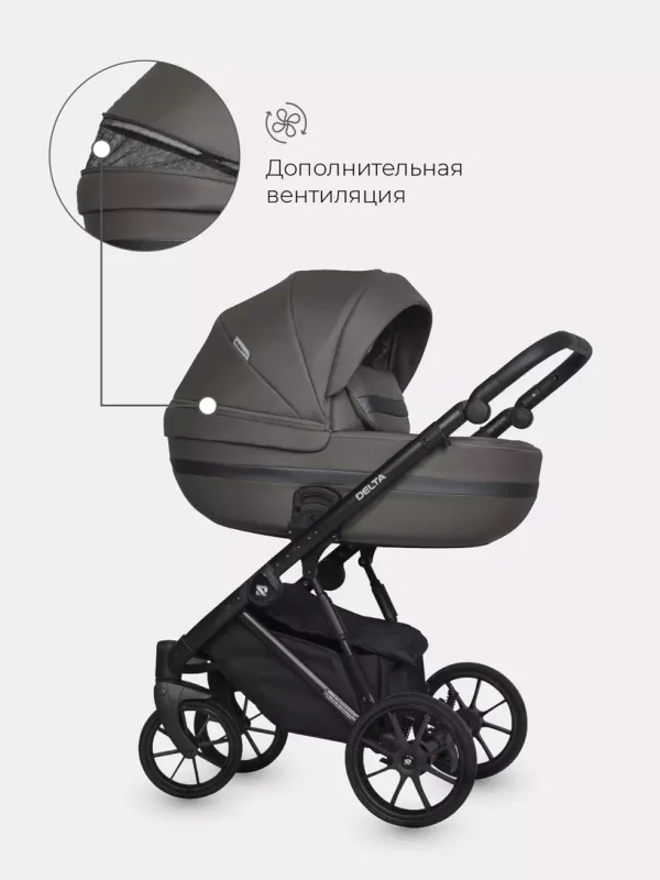 Коляска 2 в 1 Riko Basic Delta Ecco 15 black — изображение 97