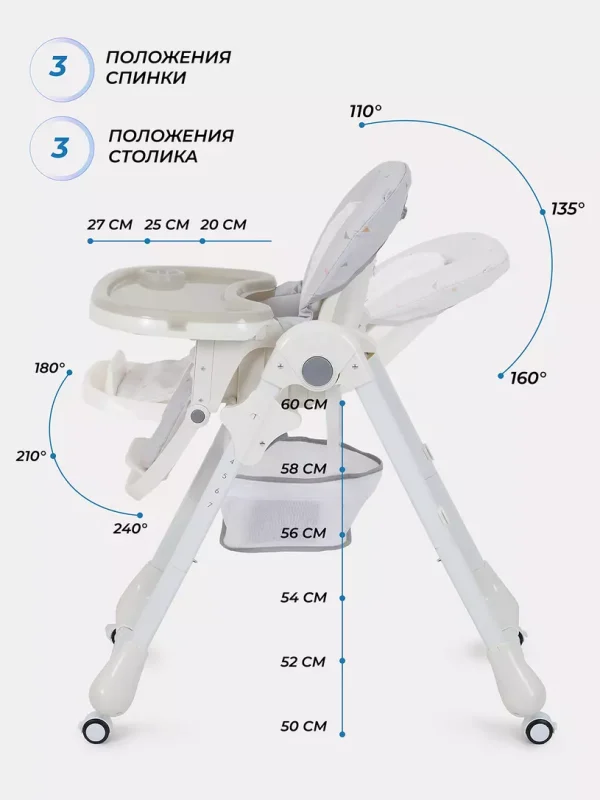 Стульчик для кормления Rant Cream 2024 Grey — изображение 19