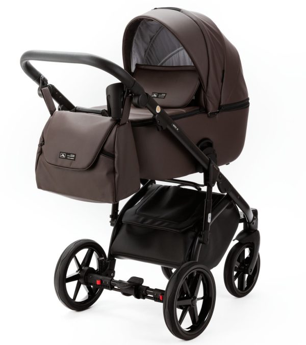 Детская коляска Adamex Nola Deluxe 2 в 1 N-SA28 (КОРИЧНЕВАЯ КОЖА) — изображение 30
